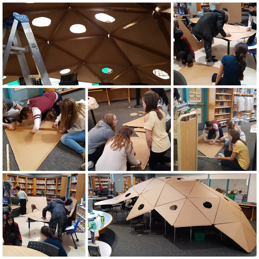 In the Classroom: Building a Cardboard Dome Reading Space with Makedo