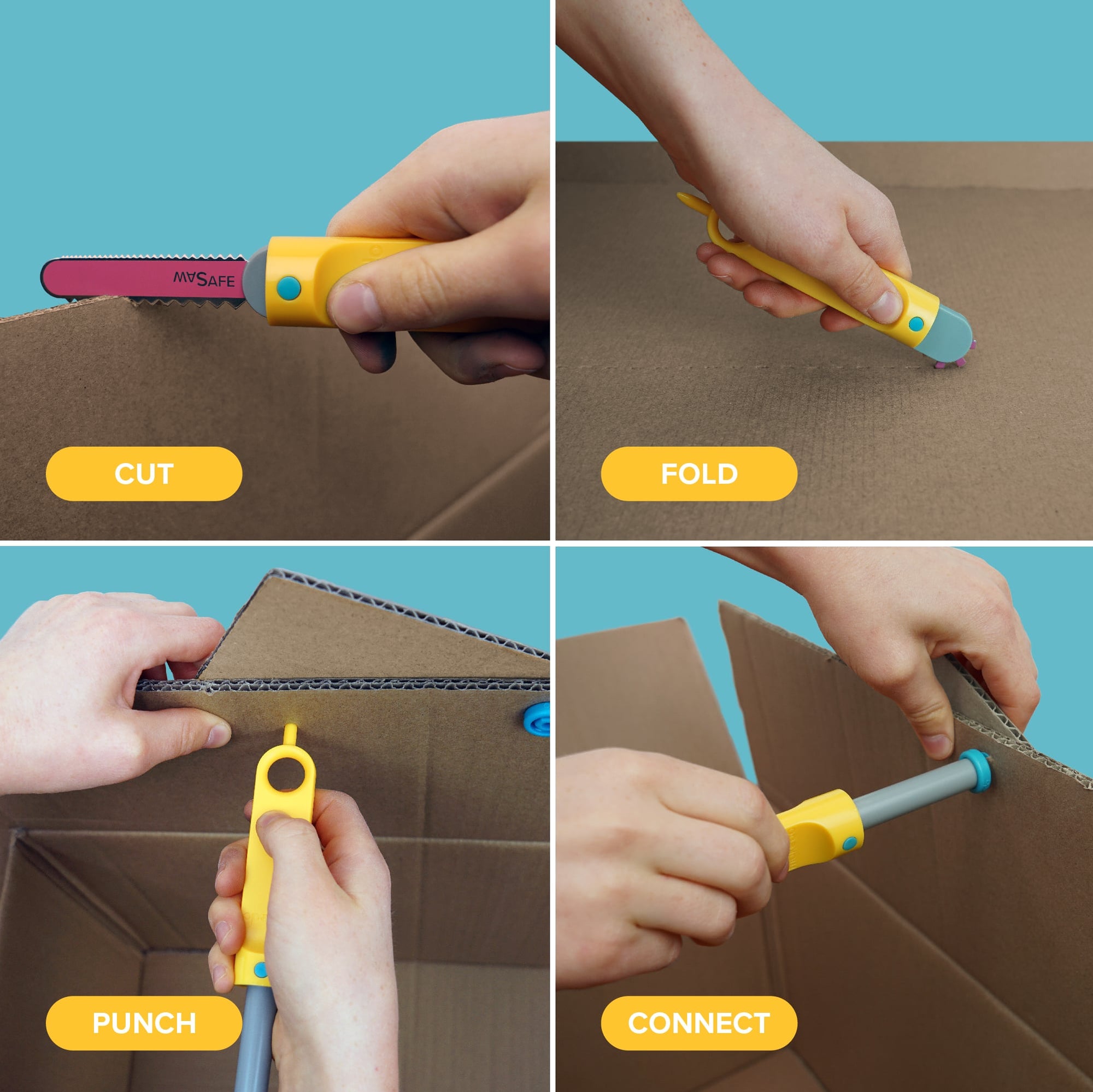 Makedo Cardboard Construction StarterToolkit – Curiosity Corner at