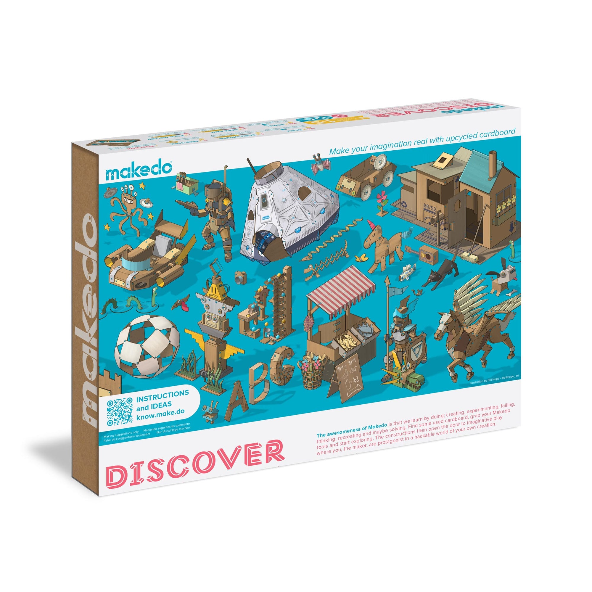 Makedo Invent - Kids' Cardboard Construction Toolbox for Classroom