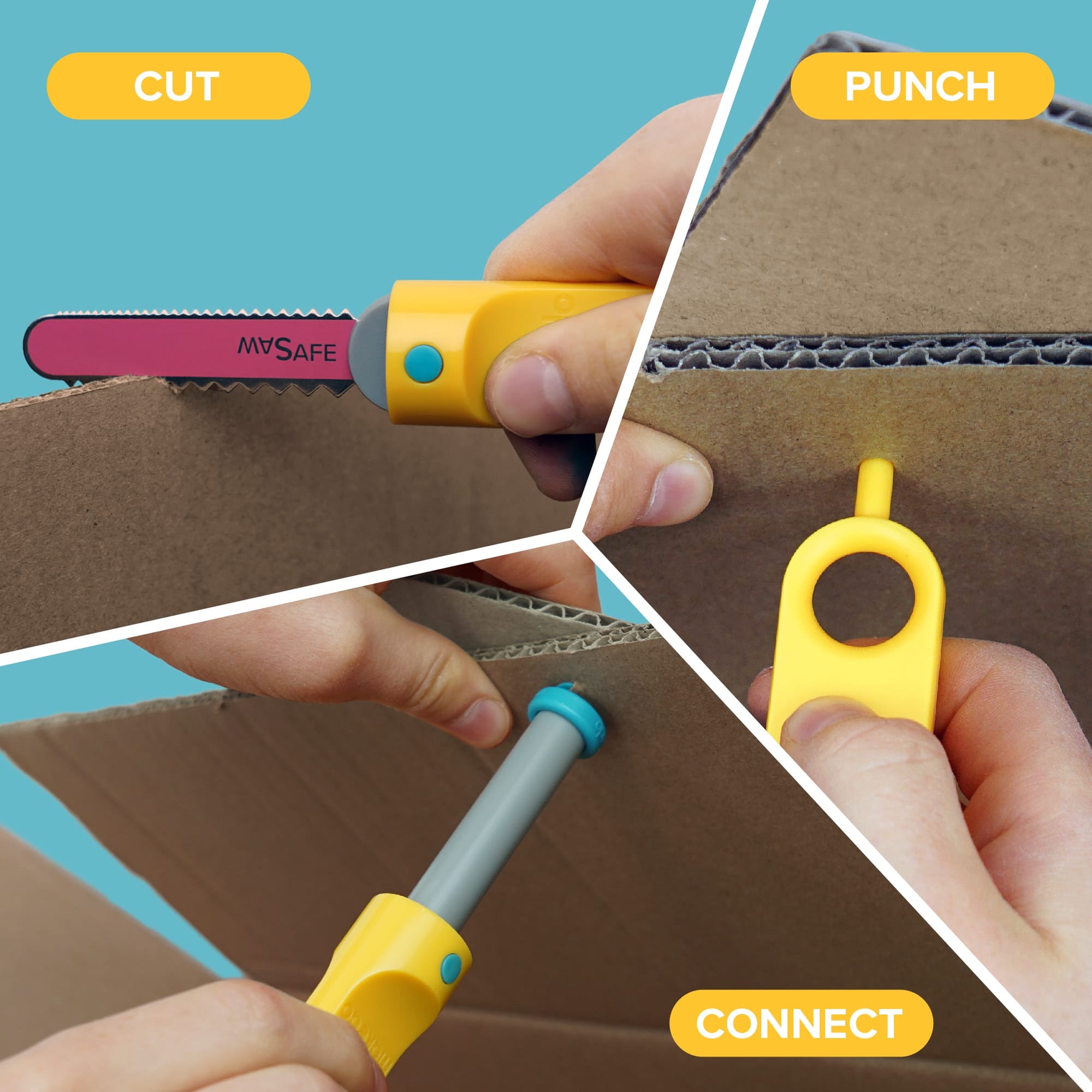DIY Cardboard Tool Kits : Makedo Cardboard Construction Toolset